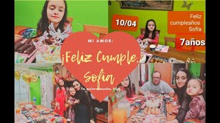 لقطات من عيد الميلاد السابع لابنتي صوفيا  Imágenes del séptimo cumpleaños de mi hija Sofia  