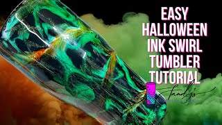 Super Easy Halloween Ink Swirl Tumbler Tutorial