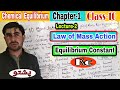 Law Of Mass Action Derivation Of Expression For The Equilibrium Constant Class 10 Pashto Lecture 
