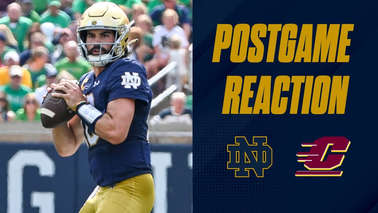 Notre Dame football vs. Central Michigan postgame reaction show YouTube