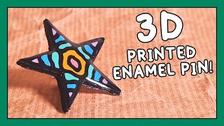 DIY faux enamel pin 3D printed for my Etsy store!