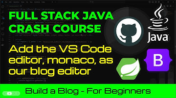 Full Stack Java Crash Course: How to add the VS Code editor, monaco, as our blog editor