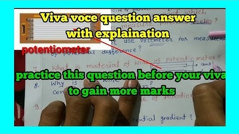 Viva voce question answer for potentiometer in hindi || physics // class 12