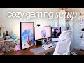 building my dream cozy desk setup for gaming & productivity ☁️
