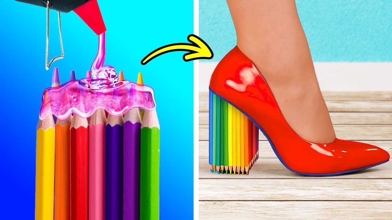 RAINBOW TRENDY SHOES, CLOTHES & ACCESSORIES | Colorful Crafts And DIY Ideas