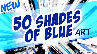 50 Shades Of Blue Art Art Illustration In Only Blues Mei Yu Fun2Draw