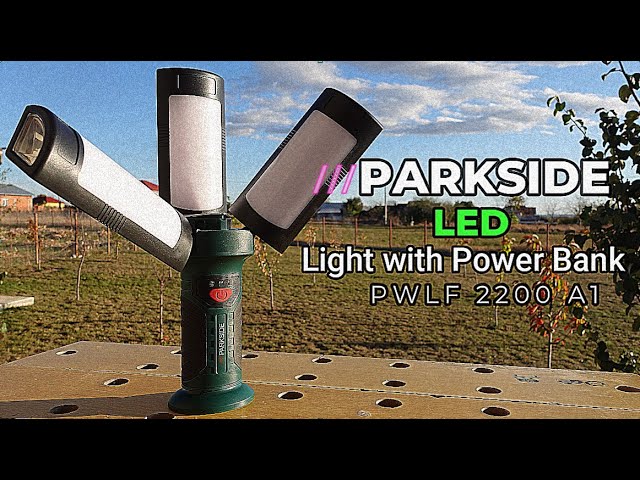 Parkside LED Light with Power Bank PBSL 5000 B1 - YouTube