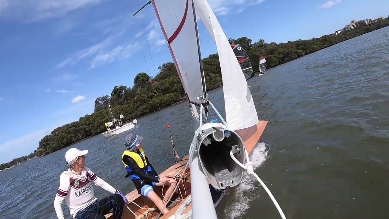 251018 #3 Greg and Harley sailing the Rainbow at CRSC. We start with the Bics in a 5-12 knot ESE