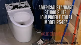 American Standard Studio Suite low profile toilet - Model 2548A - Full installation details