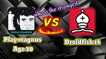 PLAY MAGNUS age 30 🆚 STOCKFISH 14 // on Android Droidfish apk