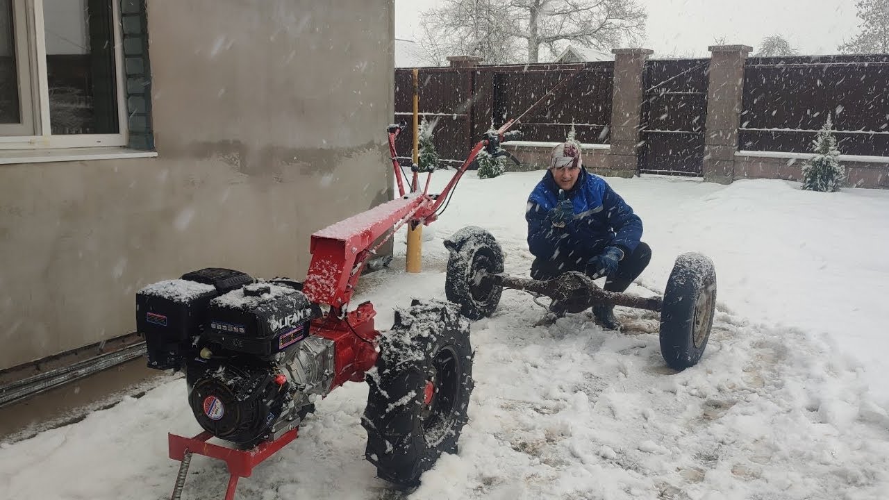 К постройке самодельного прицепа к мотоблокуМТЗ-готовы!Положили плитку ...