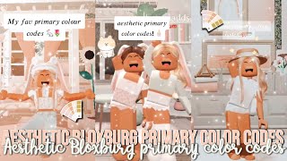 Aesthetic Bloxburg Primary Color codes Tiktok | Compilation | Kayxllaa