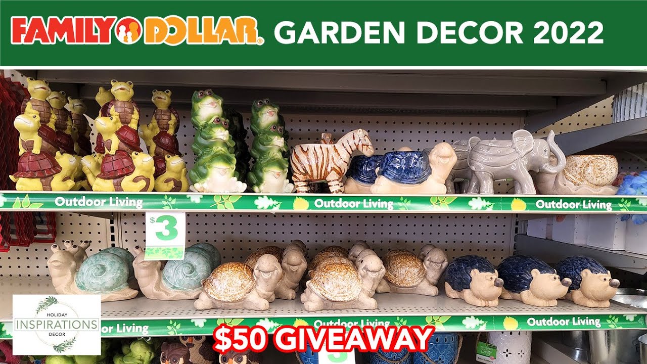 FAMILY DOLLAR Garden Decor 2022! SHOP WITH ME! YouTube
