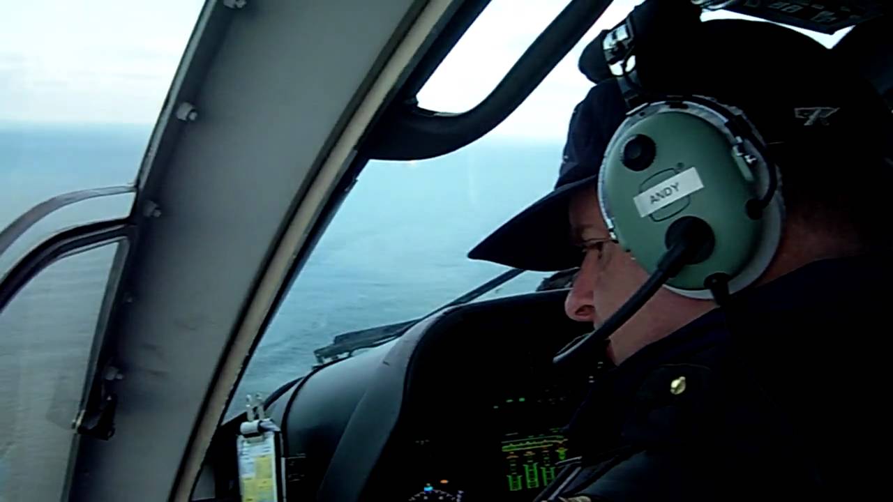 Bristow Norwich S76C++ 4. North Sea Rig Approach and Landing