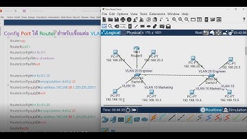 การสร้างเครือข่าย VLAN ด้วย Switch 2 เครื่อง และการสร้าง Inter-VLAN ด้วยโปรแกรม Cisco Packet Tracer