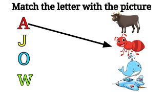 Match the letter with the picturer | ABC matching | English Worksheets
