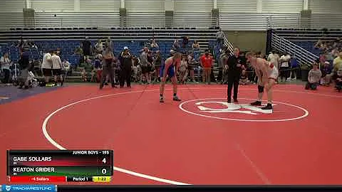 Junior Boys 195 Gabe Sollars IN Vs Keaton Grider IN