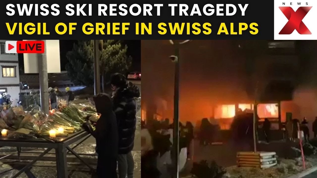Swiss Ski Resort Fire LIVE: Crans-Montana Holds Vigil After Deadly Fire Shocks Switzerland | NewsX