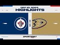 NHL Highlights | Jets vs. Ducks - December 10, 2023