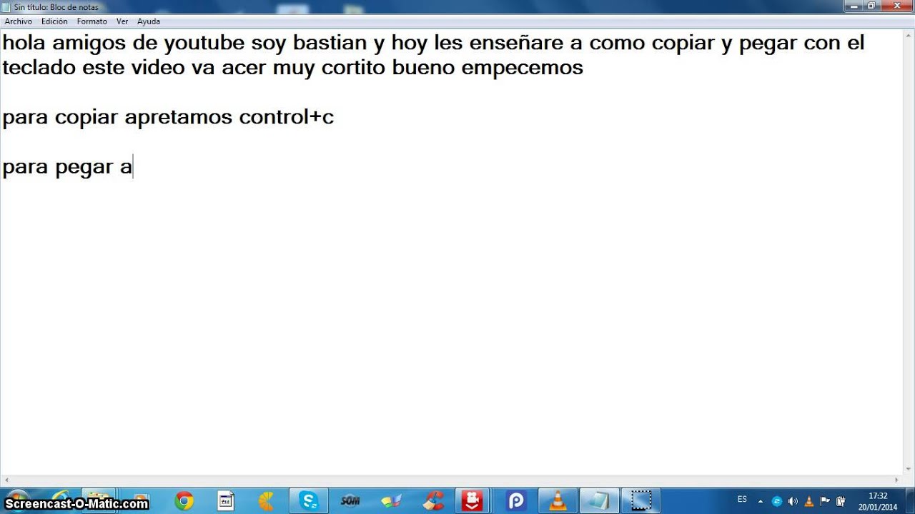 como copiar o pegar con el teclado - YouTube