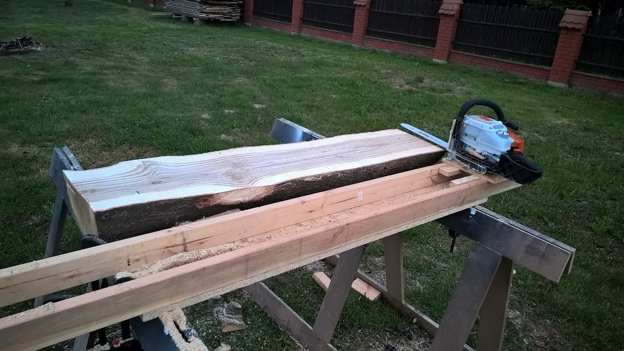 Homemade Chainsaw Mill/Domowy trak z piły spalinowej STIHL MS 181