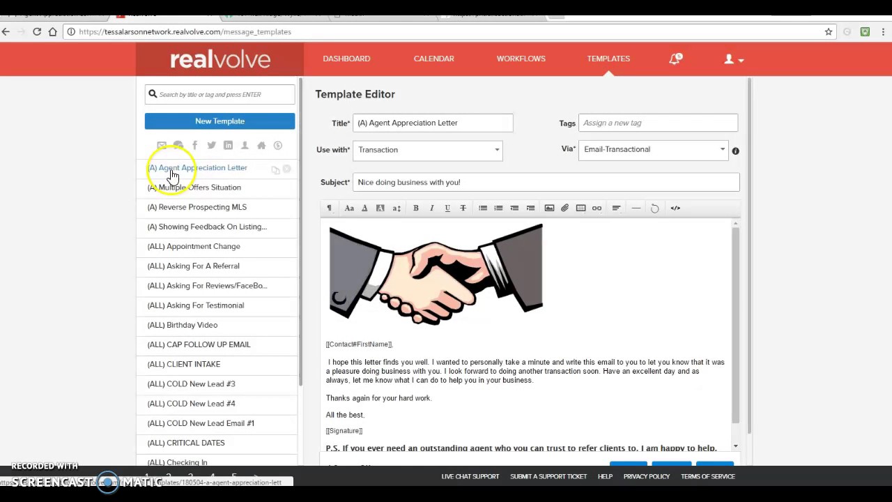 Agent Appreciation Email