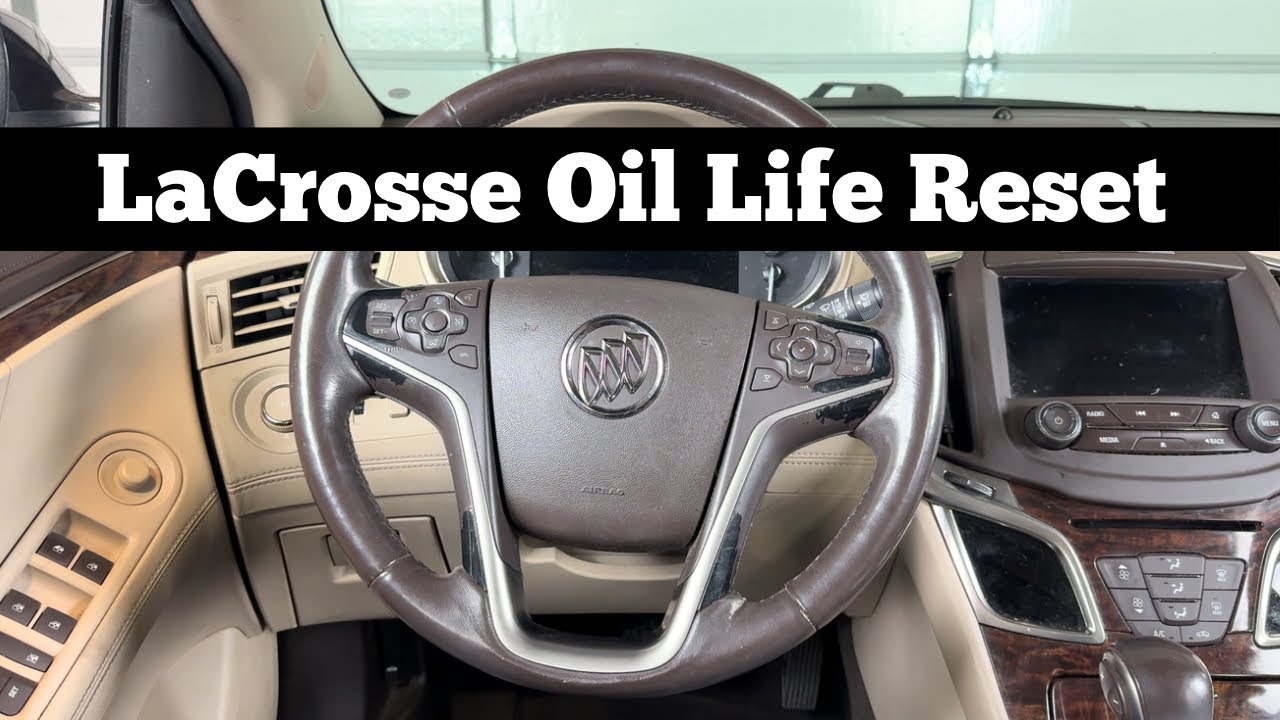 2010 - 2016 BUICK LACROSSE - How To Reset Engine Oil Life Light Back To 100% After Oil Change