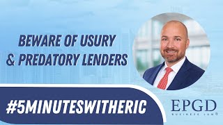 Celebrity Beware of Usury & Predatory Lenders #5MinutesWithEric Wealth
