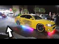 CAR MEET TURNS INTO A TAKEOVER! Guy STEALS a Forklift and DRIFTS IT...