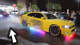 CAR MEET TURNS INTO A TAKEOVER! Guy STEALS a Forklift and DRIFTS IT...