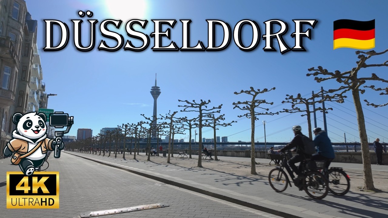 🇩🇪 Düsseldorf on a Perfect Sunny Day | 4K Walking Tour 2025