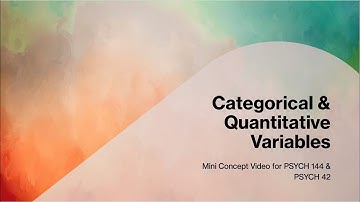 Categorical &  Quantitative Variables