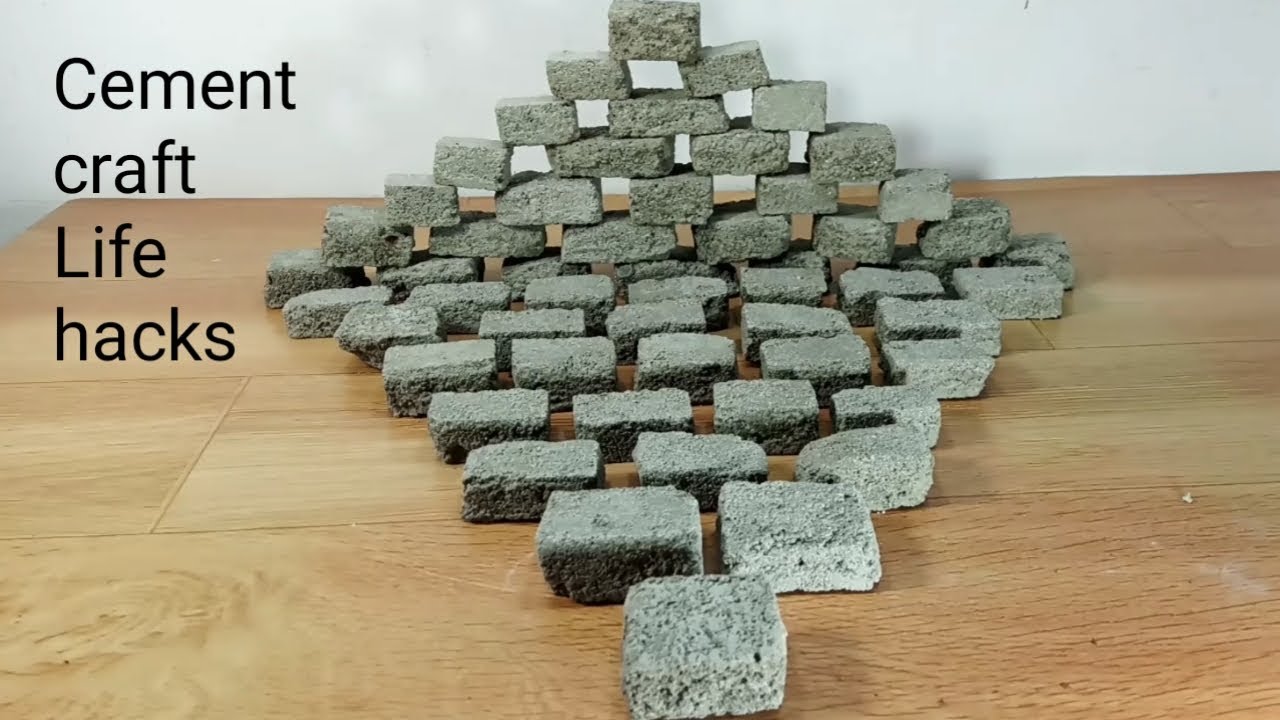 How to make amazing cement tiny bricks diy | diy | p craft - YouTube