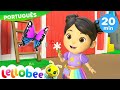 Canção da Lagartinha | Lellobee City Farm | Moonbug Kids | Músicas Infantis em Português