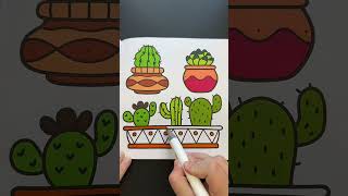 Cactus Bloom Coloring Fun with Alcohol Markers #coloring #fok