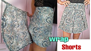 Wrap Shorts DIY/ Cutting and Sewing Tutorial
