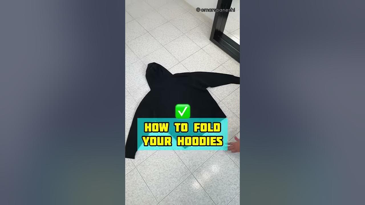 How to fold a hoodie perfectly. | How to fold hoodies | The Best Way to Fold a Hoodie #shorts
