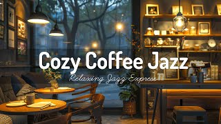 A Rainy Day in 4K Cozy Coffee Shop ☕ Background Instrumental to Relax, Study, Work
