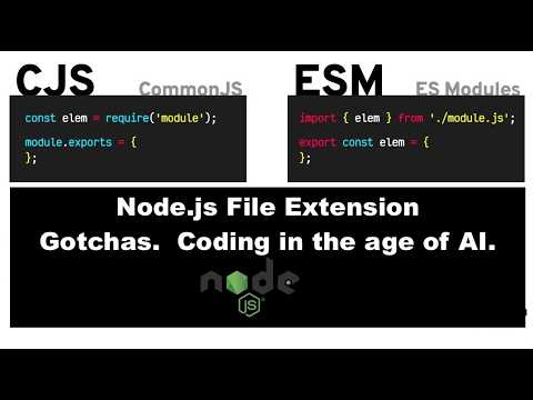 Node.js File Extension .js vs .mjs - YouTube