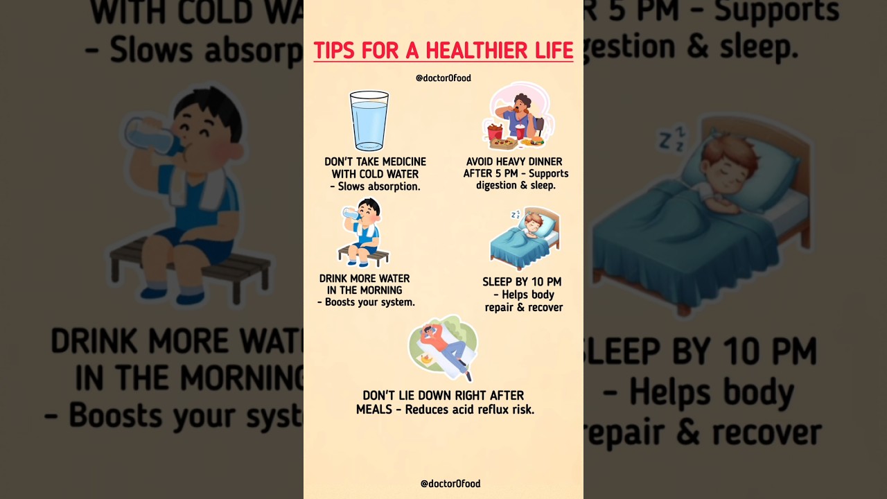 ✨ Simple Tips for a Healthier Life | Daily Habits for Better Health #healthyfoods #healthylifestyle