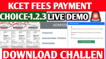 FEES PAYMENT LIVE DEMO 🚨 KCET 2025 Fees Payment Live | Step by Step 💰 | DOWNLOAD CHALLEN #KCET #KEA