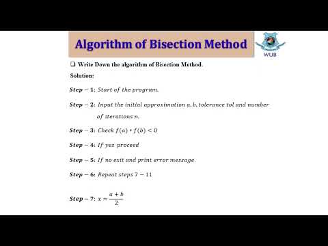NUMERICAL METHODS LAB.Week 2 Bisection Method