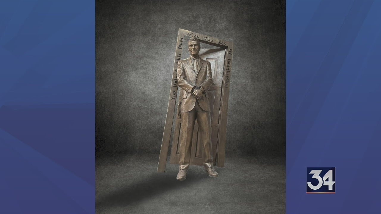 Rod Serling statue installed at Rec Park, unveiling coming soon