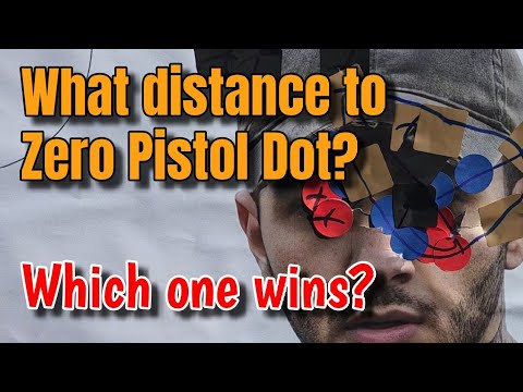 What distance to zero a pistol dot?