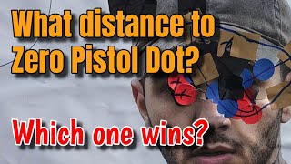 What distance to zero a pistol dot?