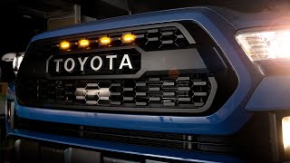How To Install & Wire TRD Pro Grille LED Lights (Raptor)  2016+ Toyota Tacoma 3rd Gen w/ Addafuse
