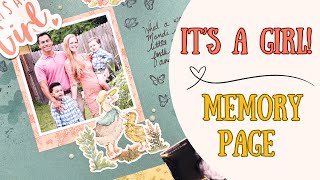 Scrapbooking a Sweet Surprise: Baby Announcement Page with Storybook Moments!