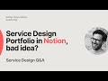 Service design portfolio with notion