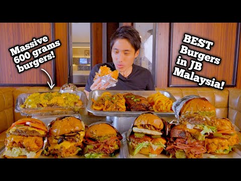 BEST Burgers in JB Malaysia?   8 MASSIVE BURGERS + LAMB RIBS PLATTER!   Full Menu Eaten at WoodFire!