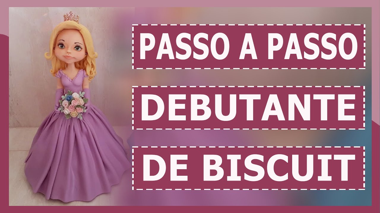Debutante de Biscuit Passo a passo | Porcelana Fria | Artes da Célia